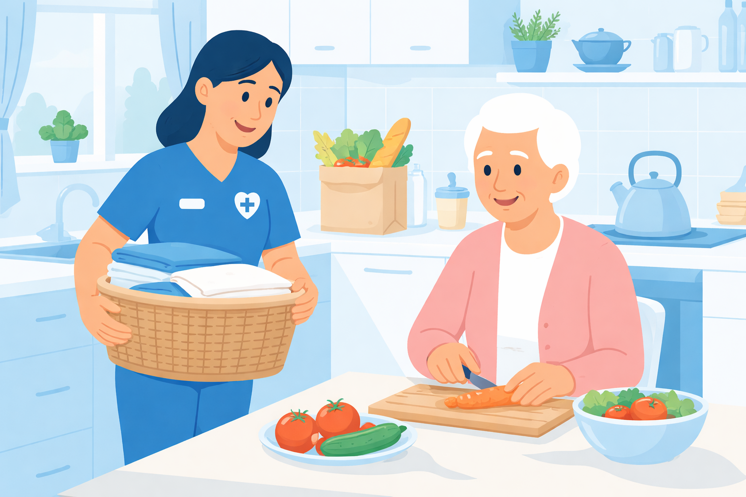 Was macht eine Haushaltshilfe vom Pflegedienst?